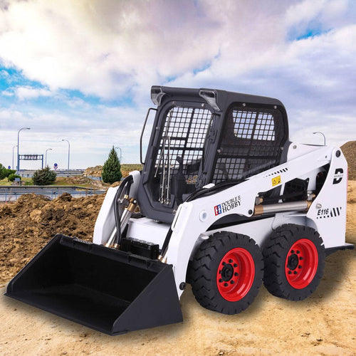 E116-003 1/14 2.4G Alloy Hydraulic Skid Steer Loader Engineering Bulldozer Construction Remote Control Vehicle - RTR Version - stirlingkit