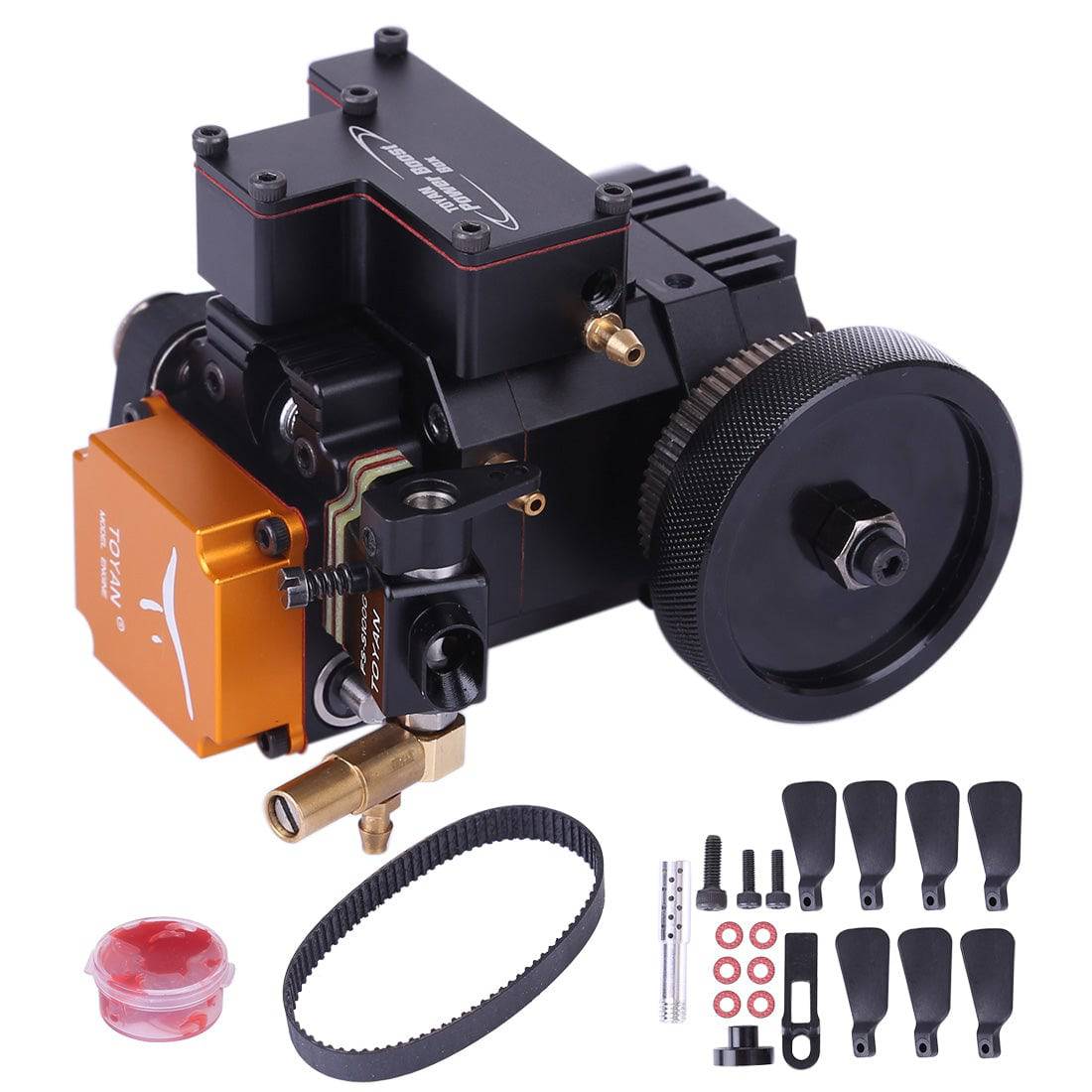 4 Stroke RC Engine Water Cooled Gasoline Model Engine Kit for RC Car Boat Airplane - Toyan FS-S100G(w) - stirlingkit