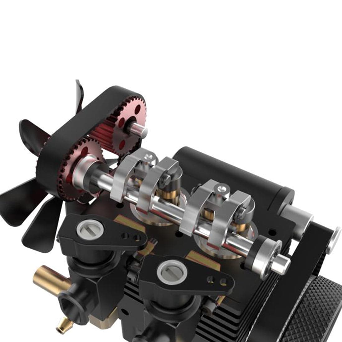TOYAN FS-L200 Two Cylinder Four Stroke Nitro RC Engine Model For 1/10 1/12 1/14 RC Car Ship Model - stirlingkit