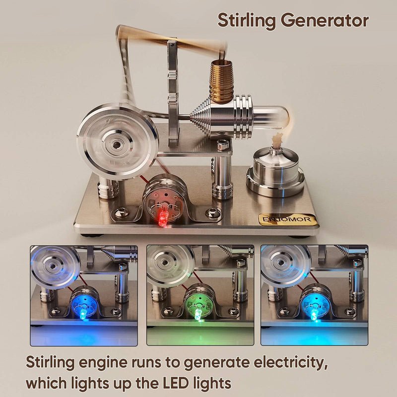 ENJOMOR Hot Air Balance Stirling Engine External Combustion Engine Generator - stirlingkit
