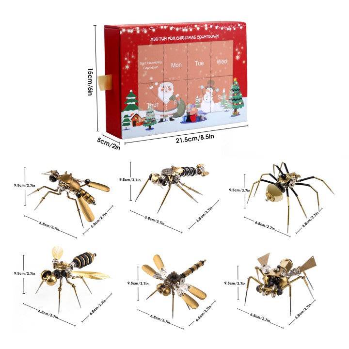 Exquisite Mechanical Insect Assembly Model Week Series Christmas Gift Set - stirlingkit