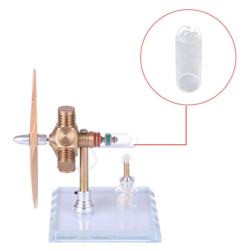 Internal/External Large Quartz Glass Tube for Hexagonal Shape Stirling Engine - stirlingkit