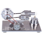 Metal LED Stirling Engine Model Generator Experiment Kit - stirlingkit