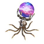 1060PCS Steampunk Mechanical Octopus Metal Model Kits with Jupiter Moon Lamp - stirlingkit