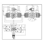 ngh GT70 70cc Horizontally-opposed Single Cylinder Two Stroke Air Cooled Gasoline Engine for Fixed Wing Drone - stirlingkit