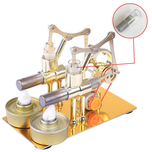 Pistons and Liners Power Cylinder Cooling Cylinder Parts Suitable for Balance Type Hot Air Stirling Engine Model - stirlingkit