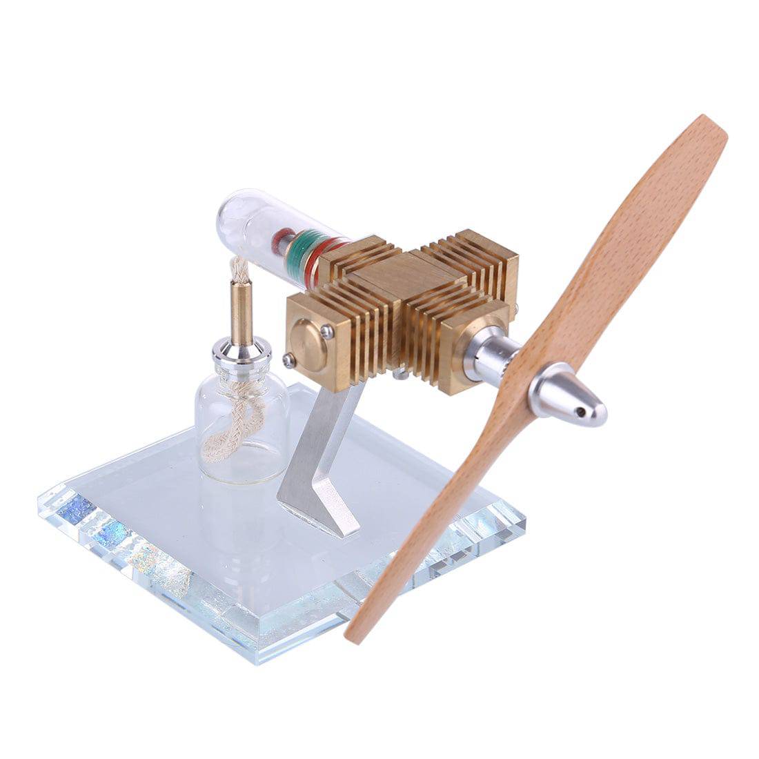Propeller Aircraft Head Shape Pocket Stirling Engine Model Toy - stirlingkit