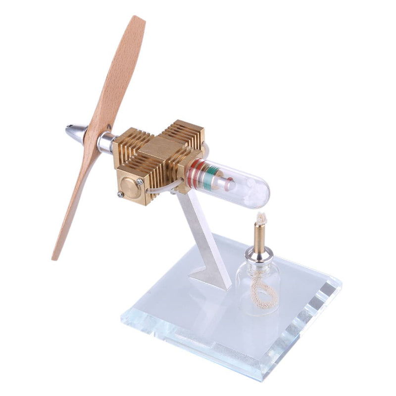 Propeller Aircraft Head Shape Pocket Stirling Engine Model Toy - stirlingkit