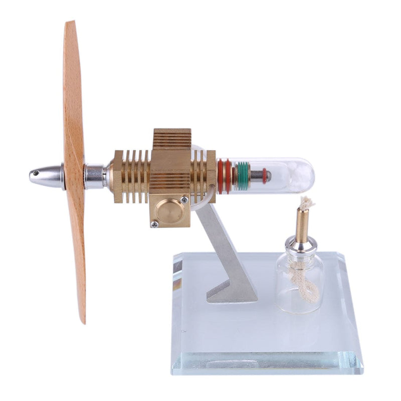 Propeller Aircraft Head Shape Pocket Stirling Engine Model Toy - stirlingkit