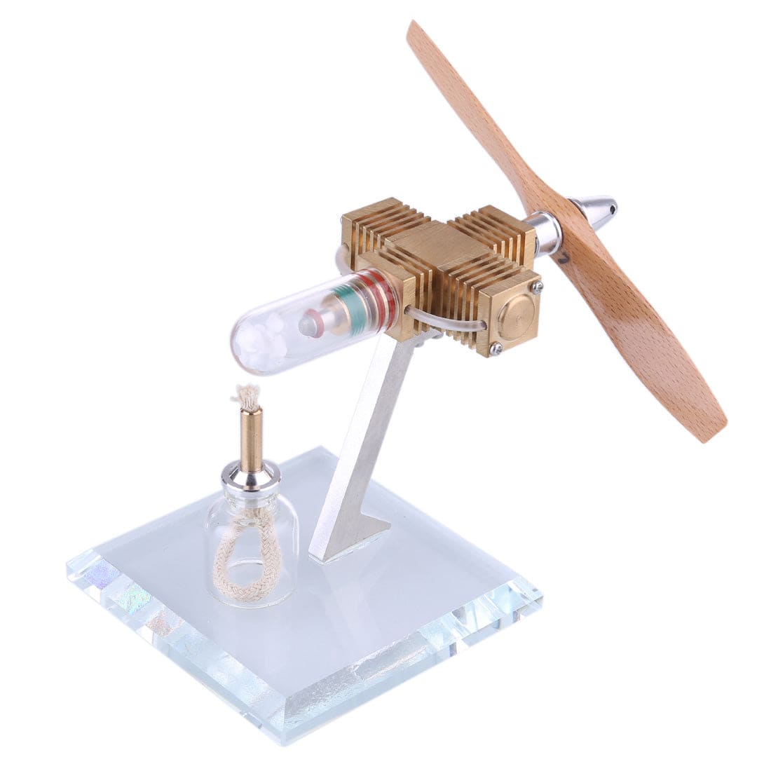 Propeller Aircraft Head Shape Pocket Stirling Engine Model Toy - stirlingkit