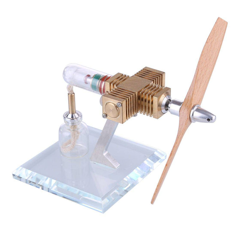 Propeller Aircraft Head Shape Pocket Stirling Engine Model Toy - stirlingkit