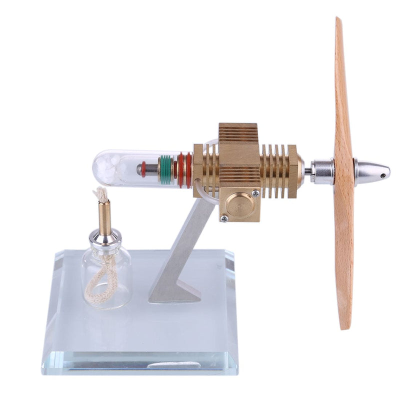 Propeller Aircraft Head Shape Pocket Stirling Engine Model Toy - stirlingkit