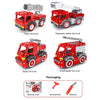 1375PCS+ DIY Metal Assembly Fire Trucks Exquisite Four-Piece Educational Toy Gift - stirlingkit