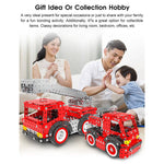 1375PCS+ DIY Metal Assembly Fire Trucks Exquisite Four-Piece Educational Toy Gift - stirlingkit