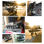 2493PCS+ DIY metal Assembly Educational Toy For Land, Sea And Air (Battleship + Tank + Fighter) - stirlingkit