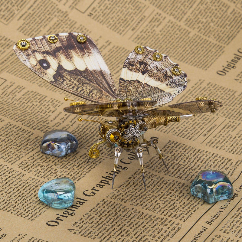 Steampunk 3D Metal Diaethria Anna  Caligo Eurilochus Model DIY Kits (150PCS+) - stirlingkit