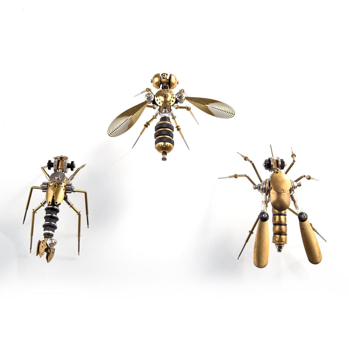 3PCS Steampunk Mini Insect Metal Model Home Decoration - stirlingkit