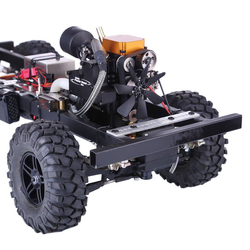 TOYAN 1/10 Modified Upgrade Gas Powered RC Car without Car Body Shell (with FS-S100G / 4CH 2.4g remote control / One Key Remote Start Engine / Automatic Clutch) - stirlingkit