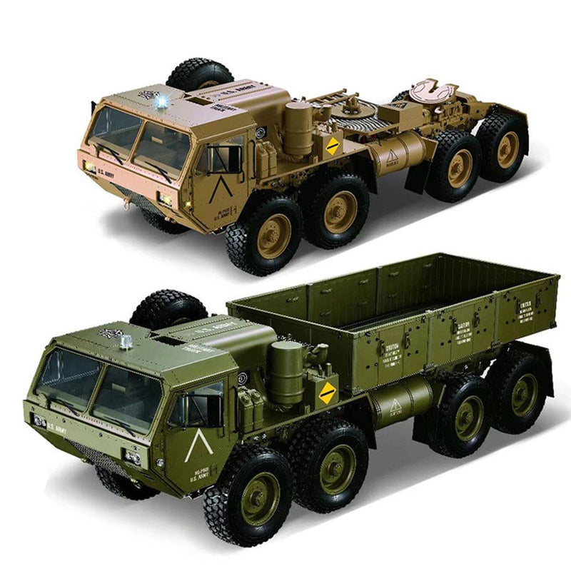 HG 1:12 8 x 8 R/C 2.4G Electric RC Militray Truck Model All Terrin Truck Kit - Sound and Light Version - stirlingkit