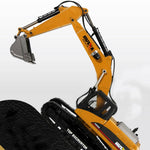 Huina 1/14 3-in-1 Engineering Construction Vehicle Crusher Timber Grab Truck 2.4G RC Simulation Excavator Toy with Smoke LED Light Effect - stirlingkit