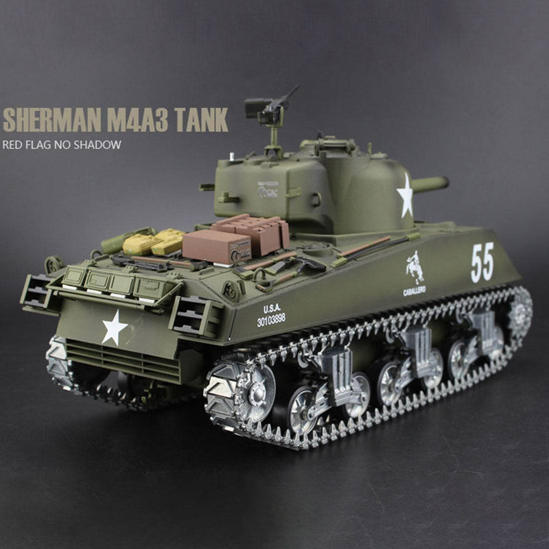 Simulated 1/16 American M4A3 Sherman Tank 2.4G RC Model Military Tank - stirlingkit