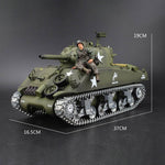 Simulated 1/16 American M4A3 Sherman Tank 2.4G RC Model Military Tank - stirlingkit