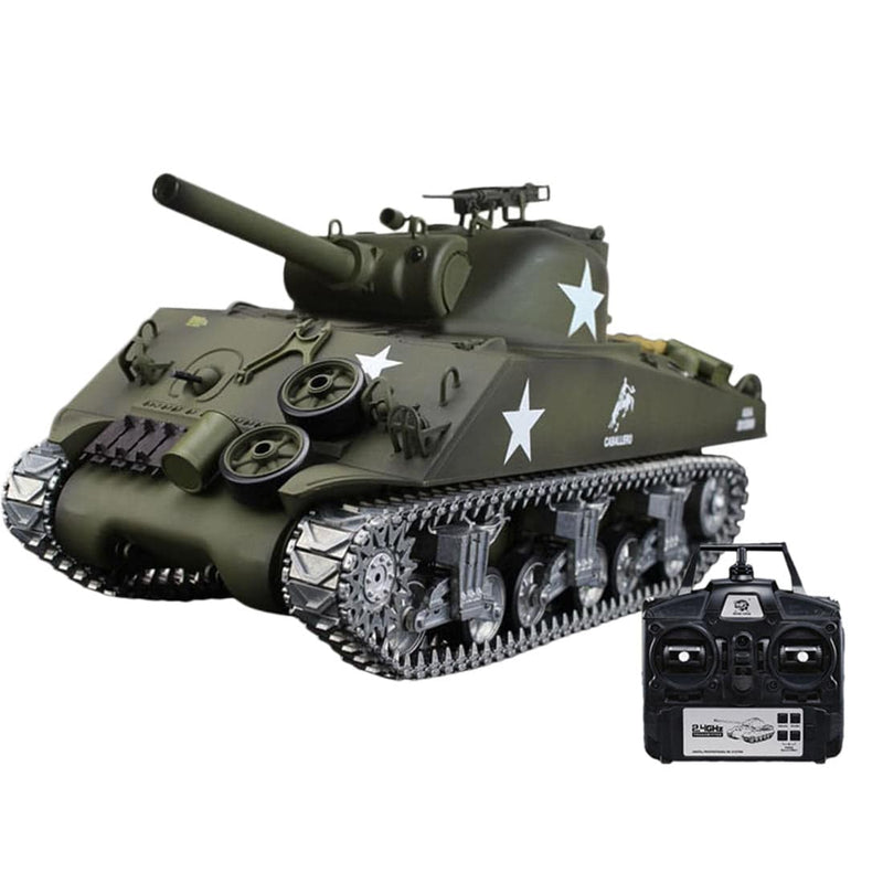 Simulated 1/16 American M4A3 Sherman Tank 2.4G RC Model Military Tank - stirlingkit
