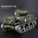 Simulated 1/16 American M4A3 Sherman Tank 2.4G RC Model Military Tank - stirlingkit