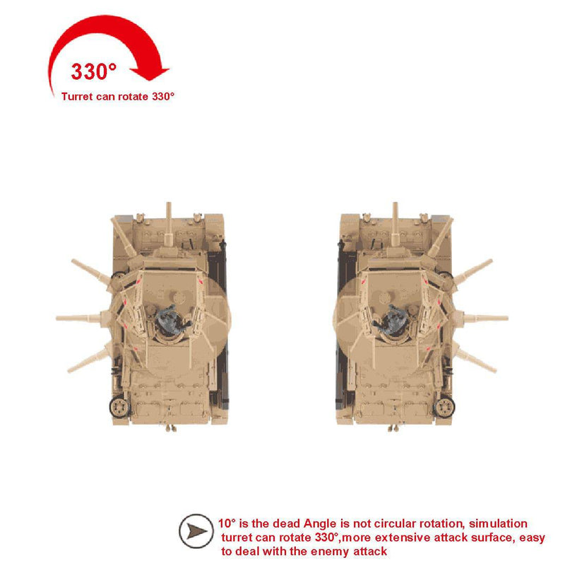 1/16 German Ⅲ H Tank 2.4G Remote Control Model Rechargeable Military Tank - stirlingkit