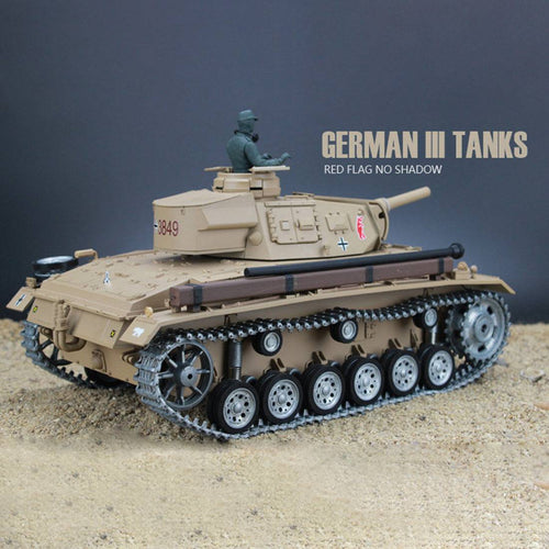 1/16 German Ⅲ H Tank 2.4G Remote Control Model Rechargeable Military Tank - stirlingkit