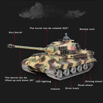 1:16 German Henschel Tiger King Battle 2.4G RC Military Tank with Sound Smoke Shooting Effect - stirlingkit