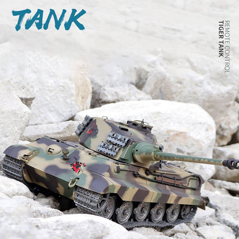 1:16 German Henschel Tiger King Battle 2.4G RC Military Tank with Sound Smoke Shooting Effect - stirlingkit