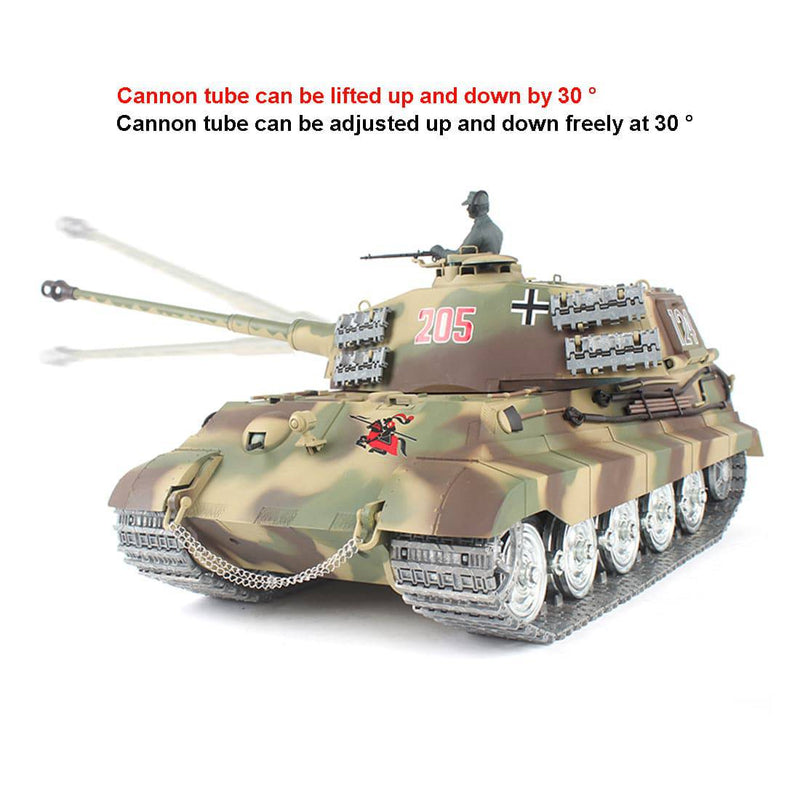 1/16 German Henschel Tiger King Battle Tank 2.4G 360° Rotation Military Tank - stirlingkit