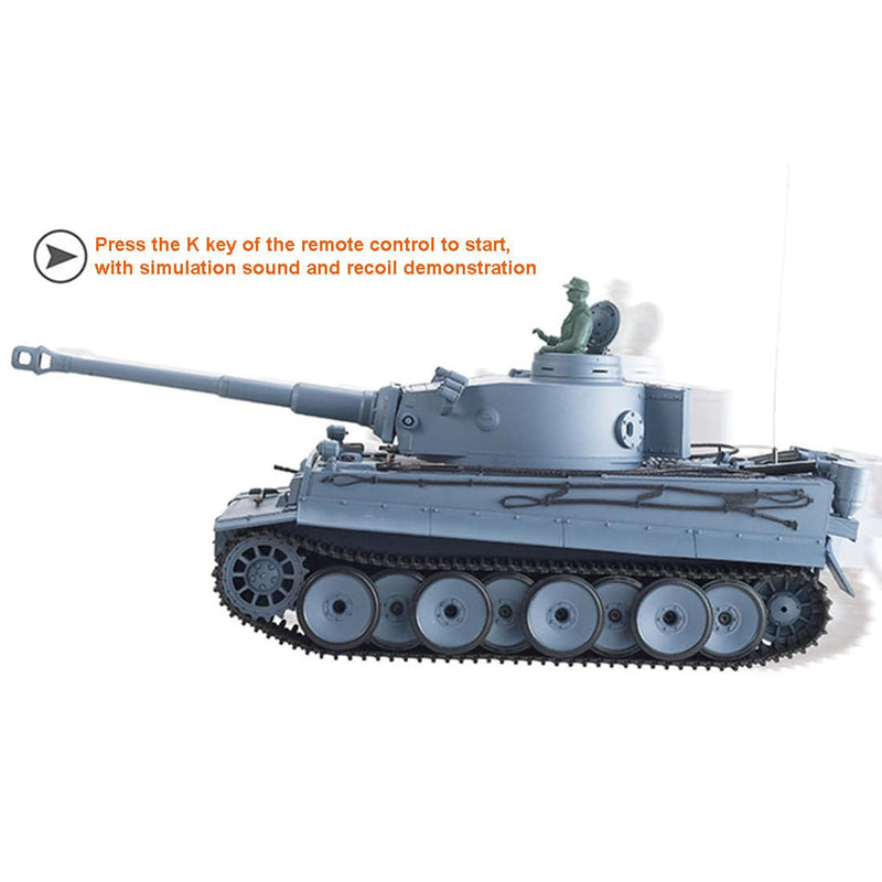 1/16 German Tiger Heavy Tank 2.4Ghz Rechargeable RC Military Tank