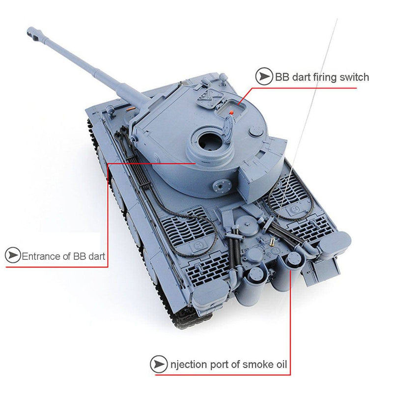 1/16 German Tiger Heavy Tank 2.4Ghz Rechargeable RC Military Tank Model -  Stirlingkit