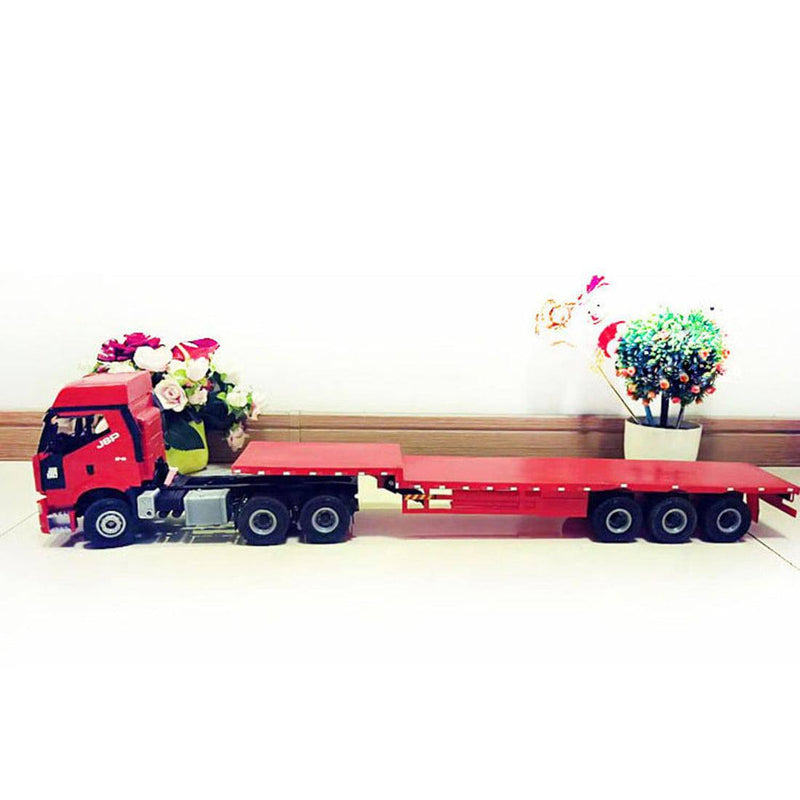 1/24 2.4G RC Simulation Tow Truck Detachable Flatbed Semi Trailer Engineering Tractor Truck Model RTR - stirlingkit