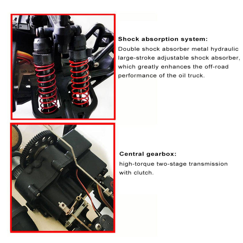 1/8 2.4G Gasoline RC Car Off-road Model 60KM/H with Two-stage Gearbox RTR - stirlingkit