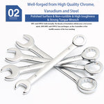 10-in-1 Mini Cr-V Wrench Set for Model Engine Enthusiasts Builder Repair Tools - stirlingkit