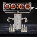 100+PCS Luminous Tube Clock Robot Model Kit Assembling Toy Gift - stirlingkit