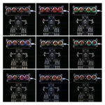 100+PCS Luminous Tube Clock Robot Model Kit Assembling Toy Gift - stirlingkit