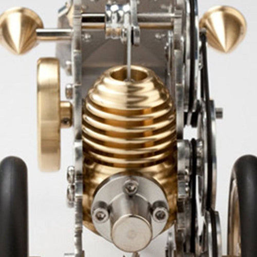 102pcs DIY Metal Revolutionary Stirling Engine Powered 3 Wheels Car Vehicle Model A1 - stirlingkit