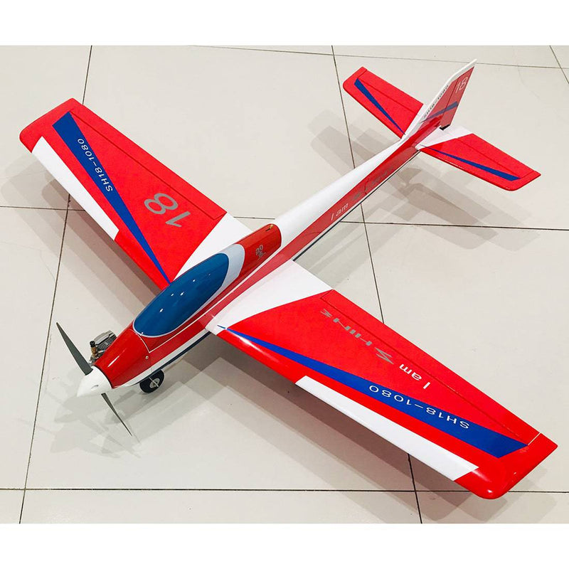 1080mm Wingspan Gas Powered Aerobatic 3A Stunt Airplane Balsa Wooden Airplane Model ARF with SH18 Nitro Engine - Red - stirlingkit