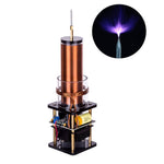 10cm DC24V Plasma Musical Tesla Coil Wireless Power Transmission Golded Coil Educational Toy  US Plug - stirlingkit