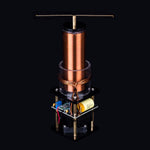 10cm DC24V Plasma Musical Tesla Coil Wireless Power Transmission Golded Coil Educational Toy  US Plug - stirlingkit