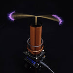 10cm DC24V Plasma Musical Tesla Coil Wireless Power Transmission Golded Coil Educational Toy  US Plug - stirlingkit