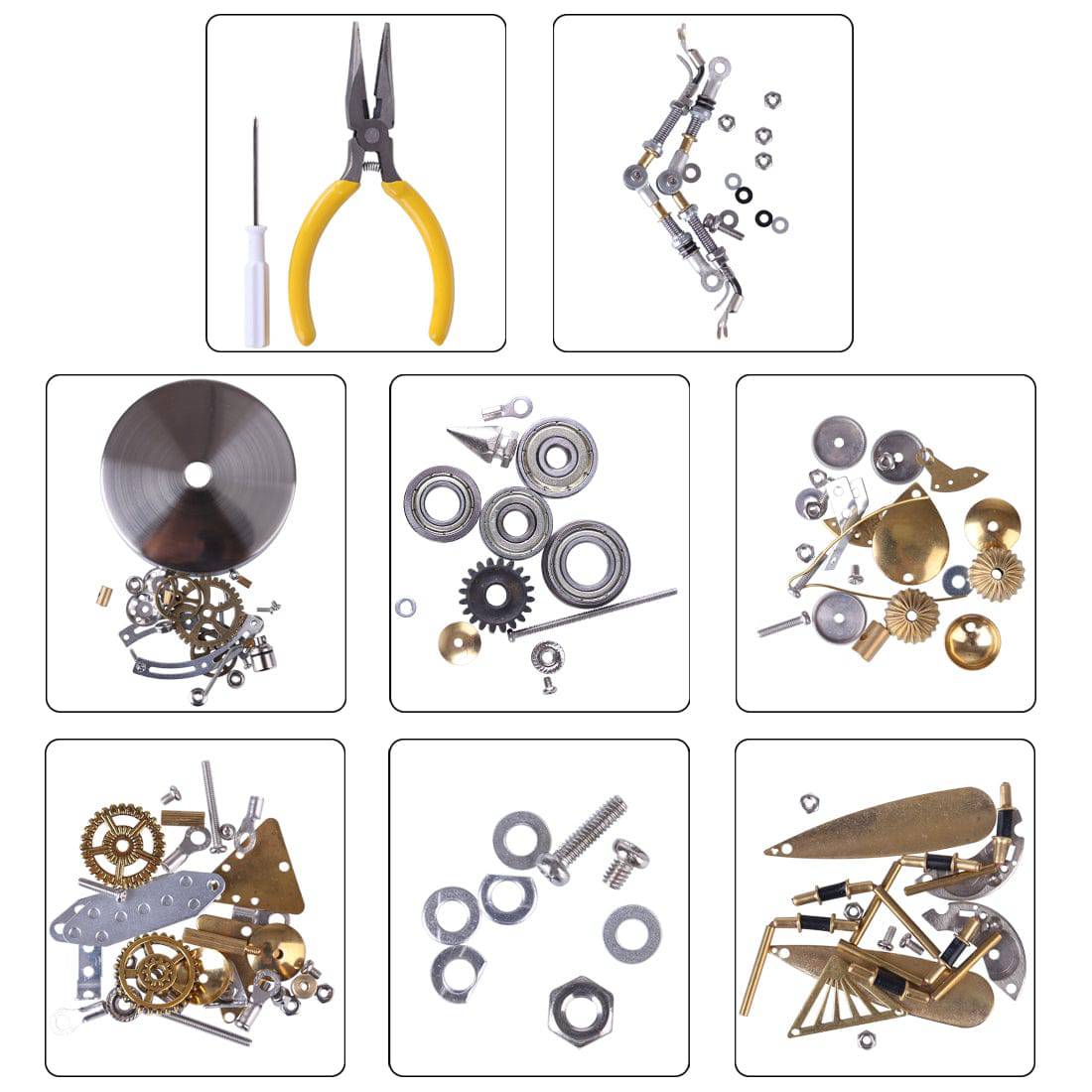 117PCS 3D Mechanical Wasp Metal DIY Model Manual Assembly Creative Kit - stirlingkit