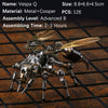 126PCS 3D Metal Wasp Assembly DIY Mechanical Kit Educational Toy - stirlingkit