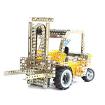 1300PCS Simulation Forklift Model Kit DIY Metal Assembly Educational Toy - stirlingkit