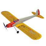 1320mm Wingspan Wooden Trainer Plane Stable Electric Balsa Airplane Assembly KIT  -Orange - stirlingkit