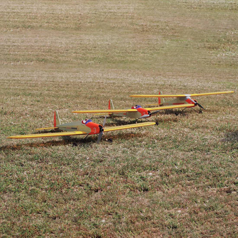 1320mm Wingspan Wooden Trainer Plane Stable Electric Balsa Airplane Assembly KIT  -Orange - stirlingkit